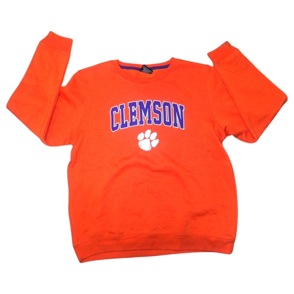 Clemson Tigers Embroidered Sweatshirt Colosseum Youth Large or Women's Medium
